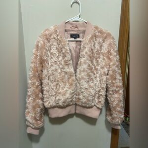 Rue21 Women's Light Pink Teddy Jacket